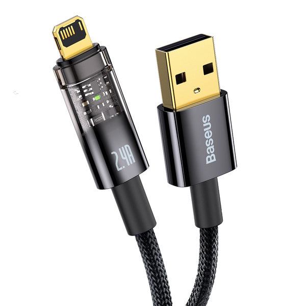 Baseus Explorer Series | USB Lightning-kabel for iPhone 5 6 7 8 X iPad 2.4A 1m