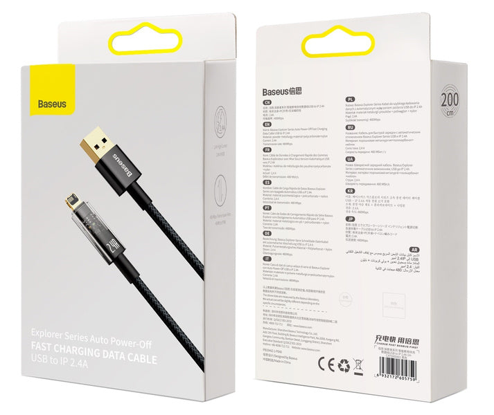 Baseus Explorer Series | USB Lightning-kabel for iPhone 5 6 7 8 X iPad 2.4A 2m