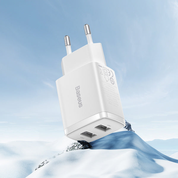 Baseus Compact | Vegglader med 2x USB-A 10.5W 2A