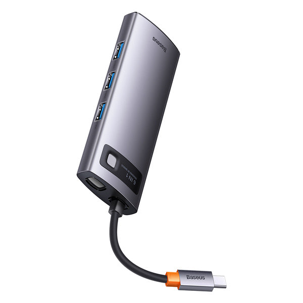 Baseus Metal Gleam 6w1 | USB-C-hubadapter - 2x HDMI, 3x USB3.0, PD 100W