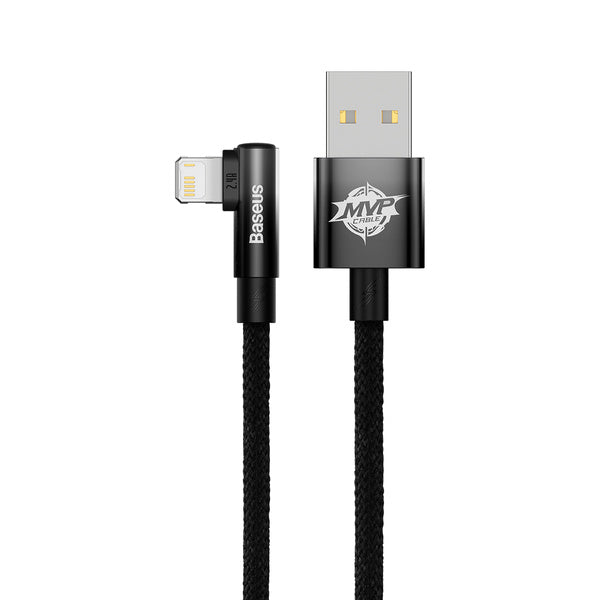 Baseus MVP 2 | Vinkelkabel USB-A - Lightning for iPhone iPad Airpods 2.4A 1m