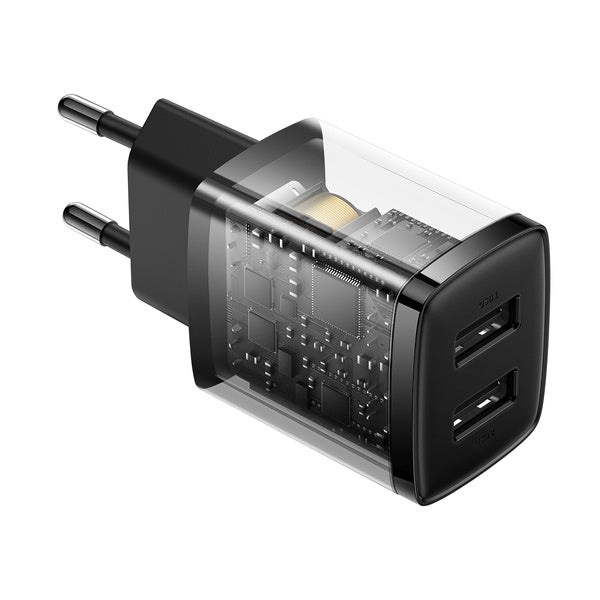 Baseus Compact | Vegglader med 2x USB-A 10.5W 2A