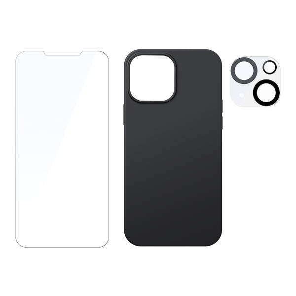 Baseus Liquid Silica Gel Phone Case Set for iP 13 | Etui med herdet glass til skjerm og kamera for iPhone 13