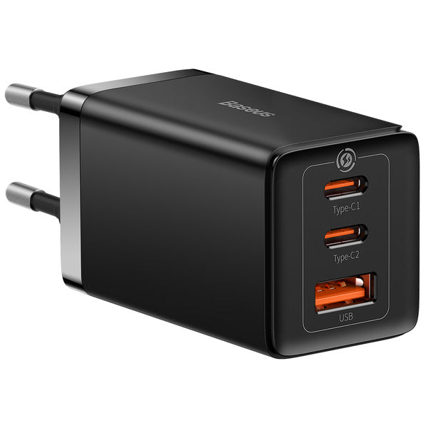 Baseus GaN5 Pro 2C+U | Vegladeger, strømforsyning 3x USB-A USB-C PD QC3.0 65W