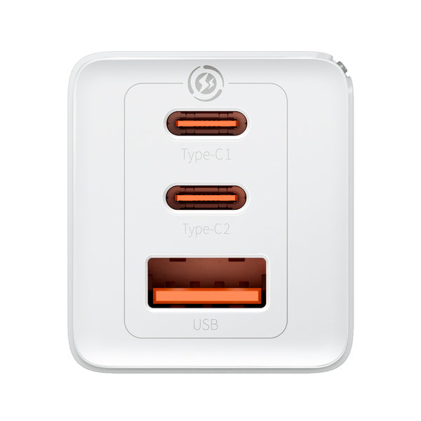 Baseus GaN5 Pro 2C+U | Vegladeger, strømforsyning 3x USB-A USB-C PD QC4.0 65W