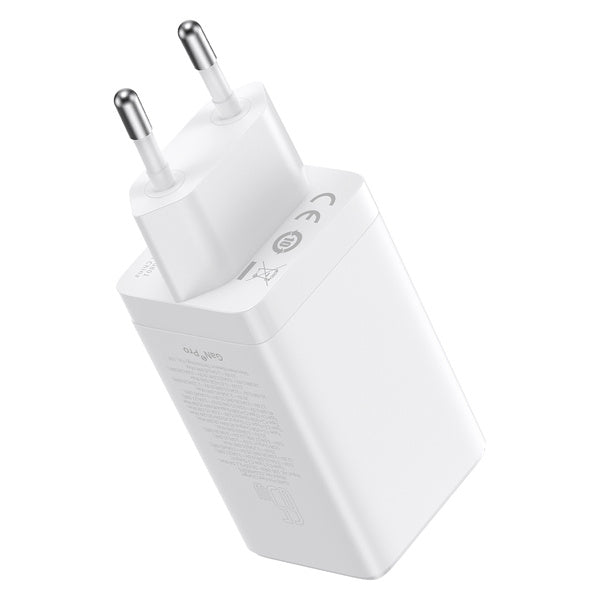 Baseus GaN5 Pro 2C+U | Vegladeger, strømforsyning 3x USB-A USB-C PD QC4.0 65W