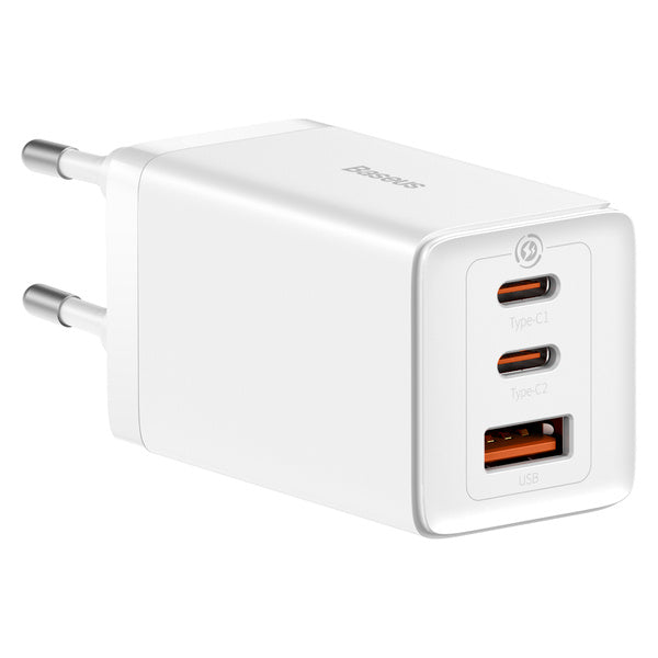 Baseus GaN5 Pro 2C+U | Vegladeger, strømforsyning 3x USB-A USB-C PD QC4.0 65W