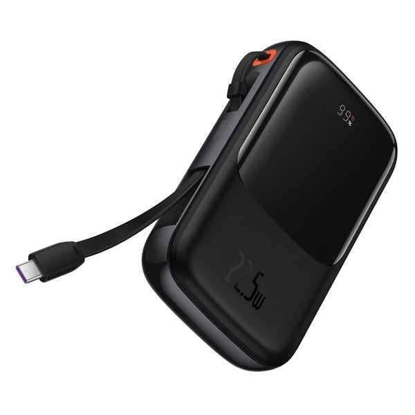 Baseus Qpow Pro | Power Bank 10000mAh PD 22.5W QC3.0 med USB-C-kabel Overseas Edition