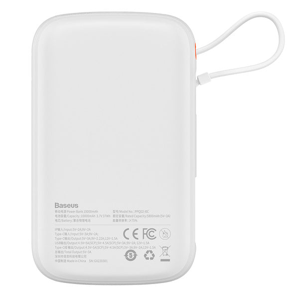 Baseus Qpow Pro | Power Bank 10000mAh PD 22.5W QC3.0 med USB-C-kabel Overseas Edition