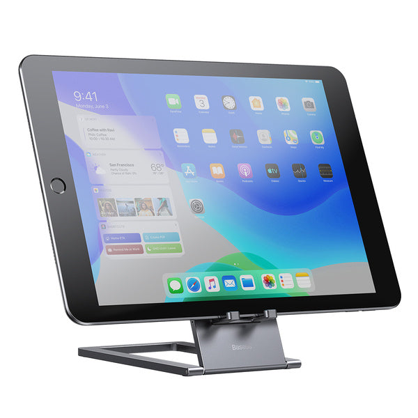 BASEUS FOLDABLE DESKTOP I Foldbar metallskrivebordholder / TABLET - GREY