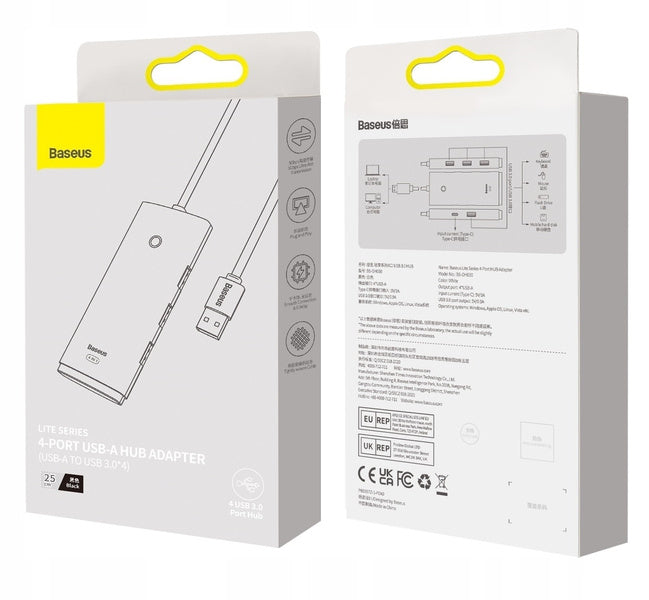 Baseus Lite-serien 4-port | HUB-adapter USB-deler USB - USB 3.0 * 4 25cm