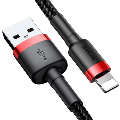 Baseus Cafule Cable | Robust USB-til-Lightning-kabel til iPhone 6 7 8 X 2.4A 1m