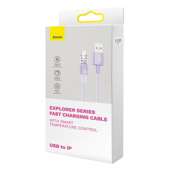 Baseus Explorer-serien | USB-Lightning-kabel til iPhone iPad 2.4A 2m