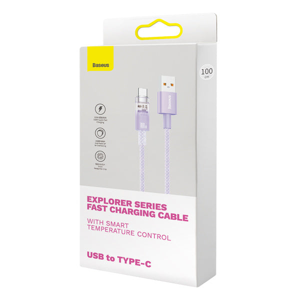 Baseus Explorer Series | USB til USB-C-kabel for Huawei Honor, 100W 6A, 1m