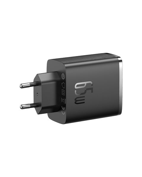 Baseus GaN5 Cube Pro | Veggladeradapter, 3x USB-C USB-A 65W Power Delivery 3.0 QC 3.0 Huawei SCP FCP AFC PPS