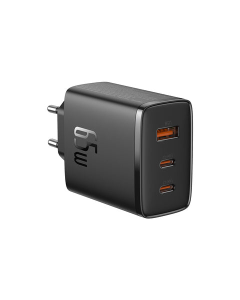 Baseus GaN5 Cube Pro | Veggladeradapter, 3x USB-C USB-A 65W Power Delivery 3.0 QC 3.0 Huawei SCP FCP AFC PPS