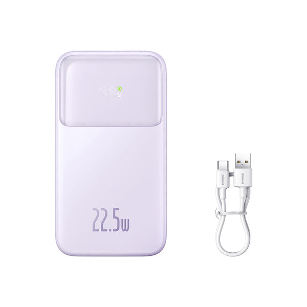 Baseus Comet | Powerbank 20000mAh med USB-C og Lightning-kabel, 22.5W PD QC3.0 AFC SCP FCP