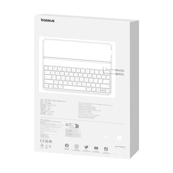 Baseus Brilliance | Magnetisk etui med tastatur til Apple iPad Air 4, Air 5 10.9", Pro 11" 2018 / 2020 / 2021 / 2022