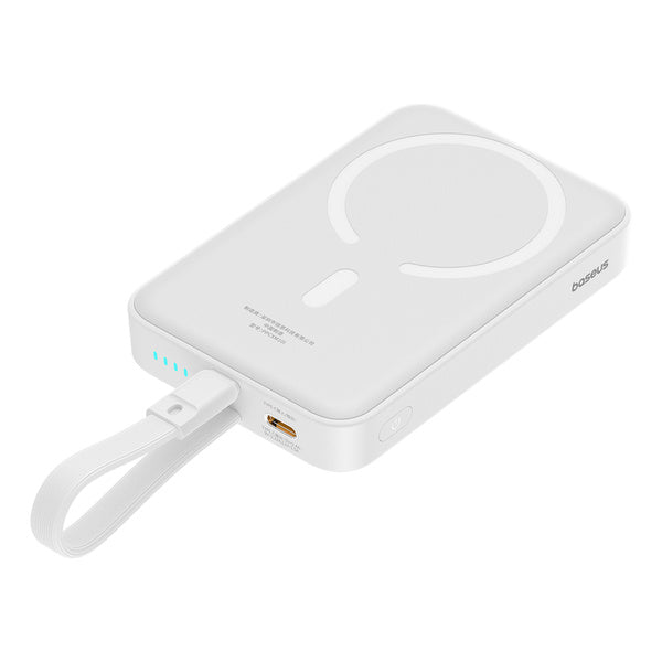 Baseus Magnetic Mini | Power Bank 10000mAh 20W USB-C med trådløs lading MagSafe med Lightning-kabel (til iPhone)