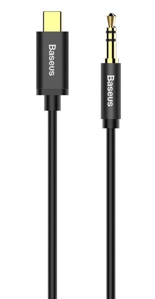 Baseus Yiven M01 | Gullbelagt AUX lydkabeladapter fra Type-C USB-C til Mini Jack 3,5 mm 120cm