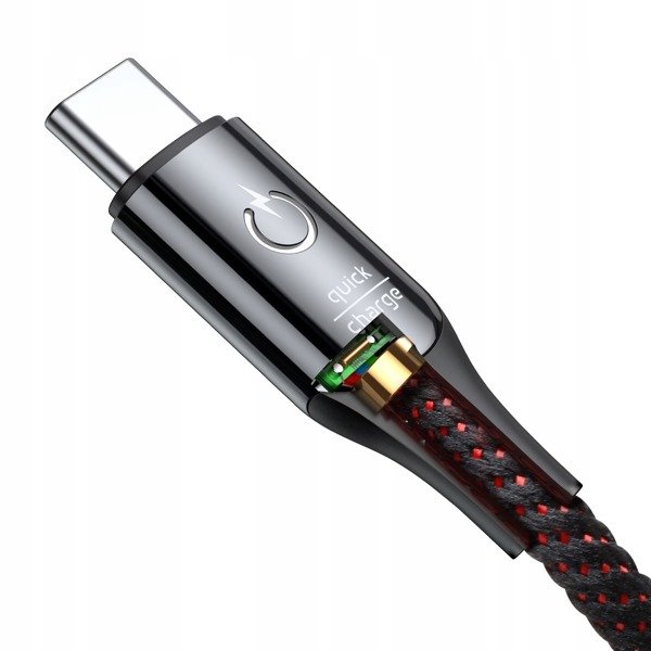 Baseus C-Shaped Light | LED USB til Type-C Quick Charge 3.0 3A 100cm-kabel EOL