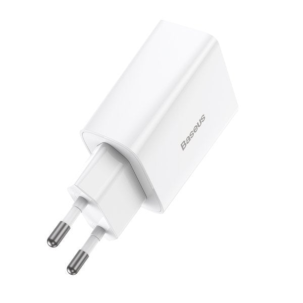 Baseus Speed Mini White | Vegglader USB-C 20W Power Delivery QC 3.0 Hvit