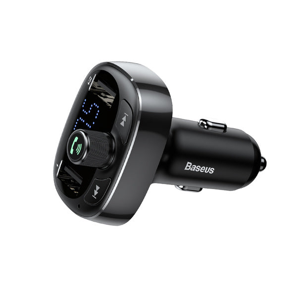 Baseus T type | FM-sender Bluetooth 4.2 MP3 + billader 2x USB 3.4A