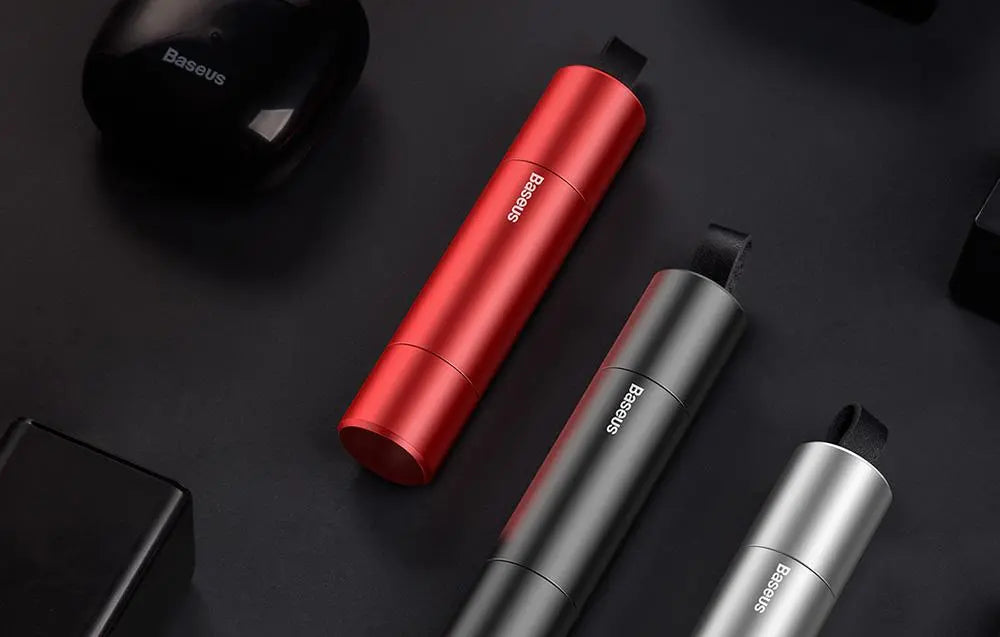 Baseus Sharp Tool Silver | Sikkerhetshammer og livskniv for bilruter og sikkerhetsbelter - Sølv