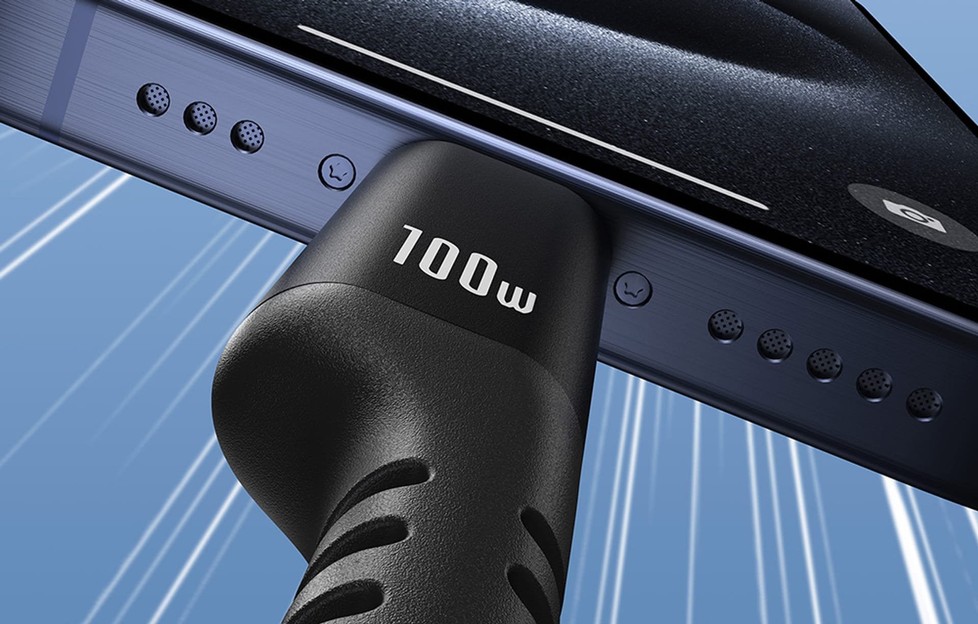 Baseus Fish eye Fast Charging Cable 100W | Elastisk forsterket fjær USB-C Type-C-kabel 1m