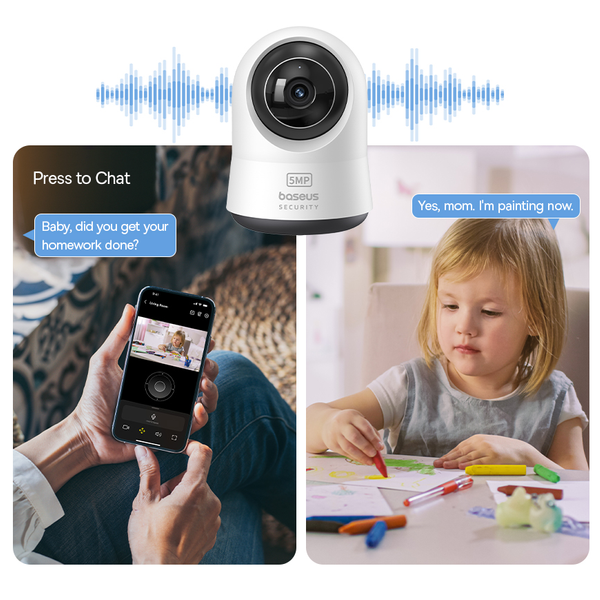 Baseus Security P1 Pro – Innendørs IP WiFi-kamera 3K med app og mikrofon